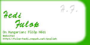 hedi fulop business card